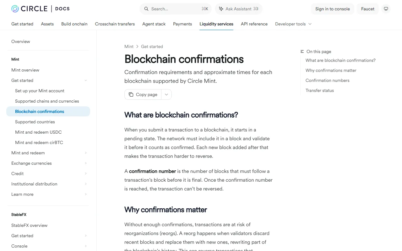 Circle-ın rəsmi blokçeyn təsdiqləri sənədi pending və təsdiq mərhələlərini izah edir